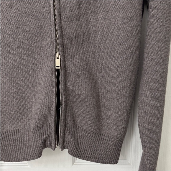 Motel Rocks Heather Gray Zip-Up Sweater - Picture 4 of 6